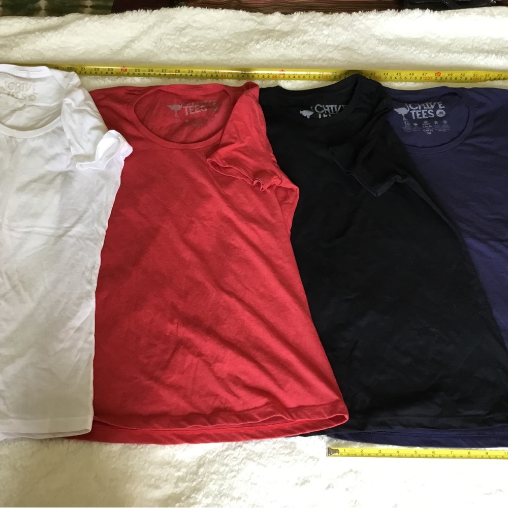Fitted poly/cotton blend tees from the Chive.